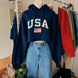 Oversized Cropped Hoodie